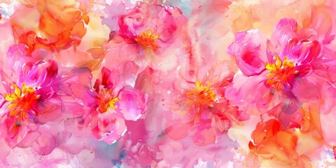 Vibrant Floral Background for Spring Designs Generative AI