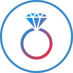 Vector Design Diamond Ring Icon Style