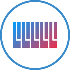 Vector Design Piano keyboard Icon Style