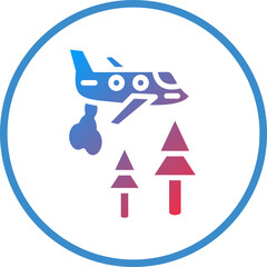 Vector Design Firefighter Plane Icon Style