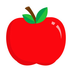 Vector illustration of red apple on transparent background
