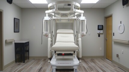Electric patient lift, with slings and controls.
