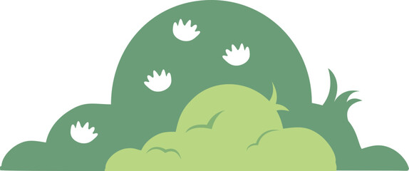 Flat Bush Illustration Element