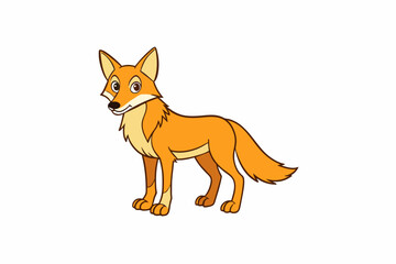 coyote cartoon vector illustration