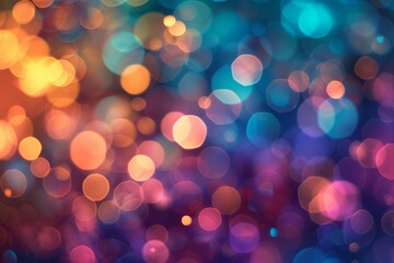 Obraz premium Abstract blurred bokeh background with defocused multicolour lights