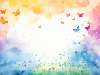 Delightful star layout flat design front view lullaby theme water color triadic color scheme