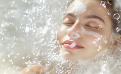 Serene Beauty: Shampoo and Skincare Fashion Ad Campaign