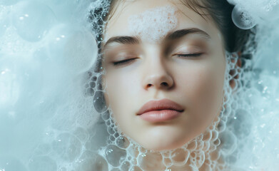 Serene Beauty: Shampoo and Skincare Fashion Ad Campaign
