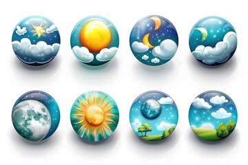 set of icons for a weather