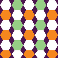 Hexagon Design Background With White, Green and Yellow colour combination 