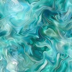 Obraz premium Underwater Fabric Design A Shimmering Aquatic Expression of Dreamy Turquoise and Seafoam in Soft