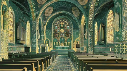 Obraz premium Extravagant Baroque Chapel A Testament to Divine and Grandeur