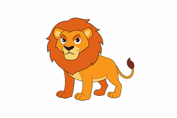 lion cartoon vector illustration