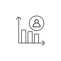 bars chart vector type icon