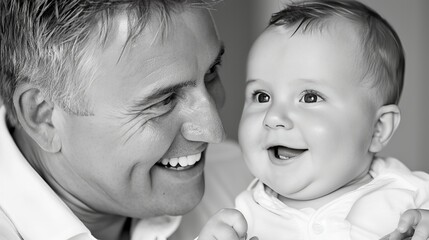 Expressing the essence of fatherhood  strength, wisdom, and love captured in a heartfelt image