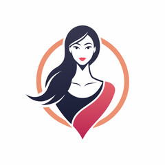 Minimalist Women fashion logo vector art illustration