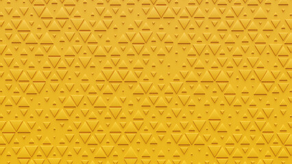 Geometric background plane yellow with triangles 3d render