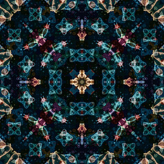 Fototapeta premium Seamless kaleidoscope pattern. Texture art
