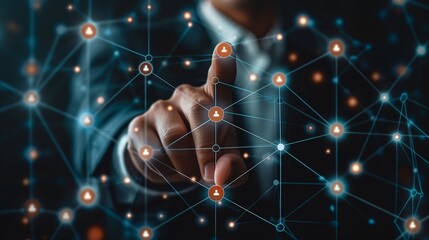 Human Resources Manager Selecting Most Suitable Candidate from Workers' Social Network, HR, Hiring Concept.