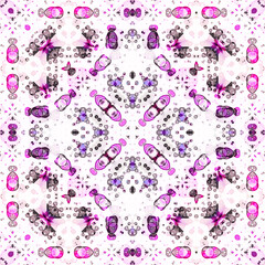 Seamless kaleidoscope pattern. Texture art