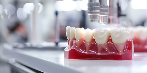 Modern dental lab uses CADCAM technology to create precise prosthetic crowns. Concept Dental Technology, CADCAM, Prosthetic Crowns, Precision, Dental Lab