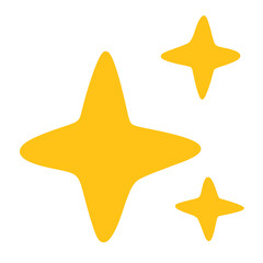 Flash sparkle flat star icon.