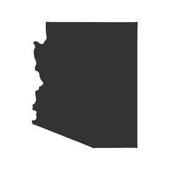 Arizona Icon Silhouette Illustration. State Map Vector Graphic Pictogram Symbol Clip Art. Doodle Sketch Black Sign.