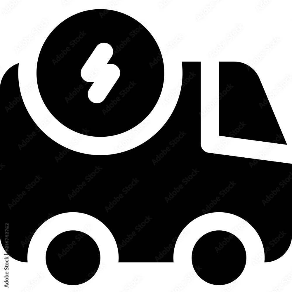 Sticker electric vehicle icon