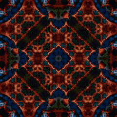 Seamless kaleidoscope pattern. Texture art