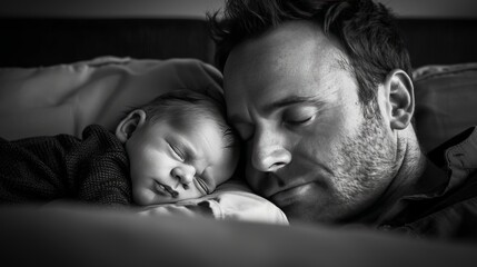 Portraying paternal strength, wisdom, and love in a single image captures the essence of fatherhood