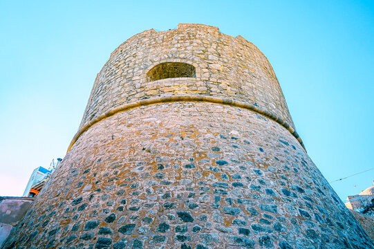 Medieval tower fort in Villa Joyosa, Spain