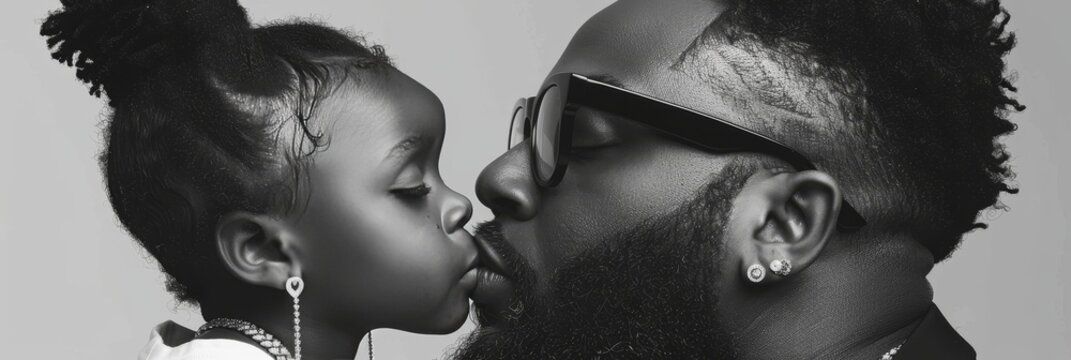Illustrating fatherhood  strength, wisdom, love   capturing the unique bond in a single image
