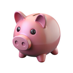 3D Pink Piggy Bank
