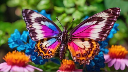 butterfly on flower generative AI.