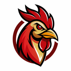 Rooster Head Logo Icon Vector Design