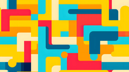 php coding bright and bold geometric shapes design poster background