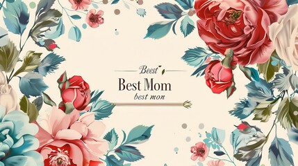 Copy Space Mother's Day Card Floral Background

