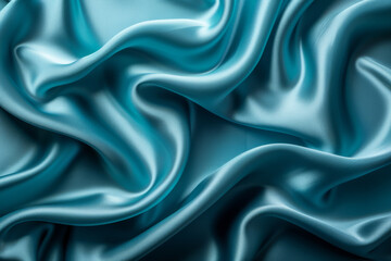 Fototapeta premium A blue fabric with a wave pattern