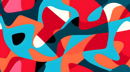 Three different figurative shapes of random items geometric shapes design poster background