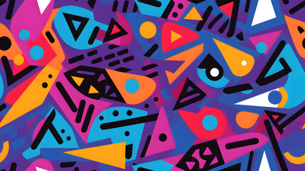 Three different figurative shapes of random items geometric shapes design poster background