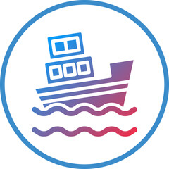 Vector Design Boat Sink Icon Style