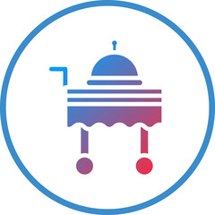 Vector Design Serving Cart Icon Style