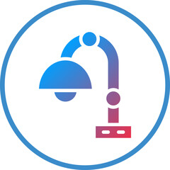 Vector Design Desk Lamp Icon Style