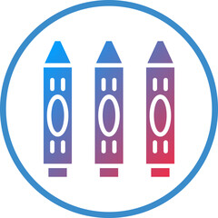 Vector Design Pencil Crayon Icon Style