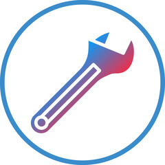 Vector Design Wrench Icon Style