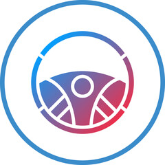 Vector Design Steering Wheel Icon Style