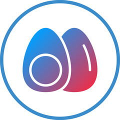 Vector Design Boiled Egg Icon Style