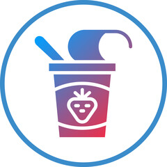 Vector Design Yogurt Icon Style
