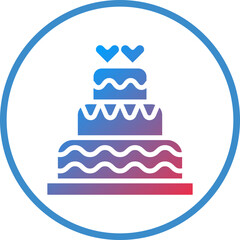 Vector Design Wedding Cake Icon Style
