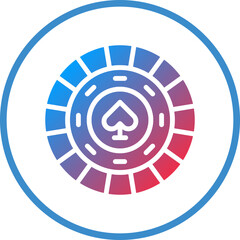 Vector Design Poker Chip Icon Style